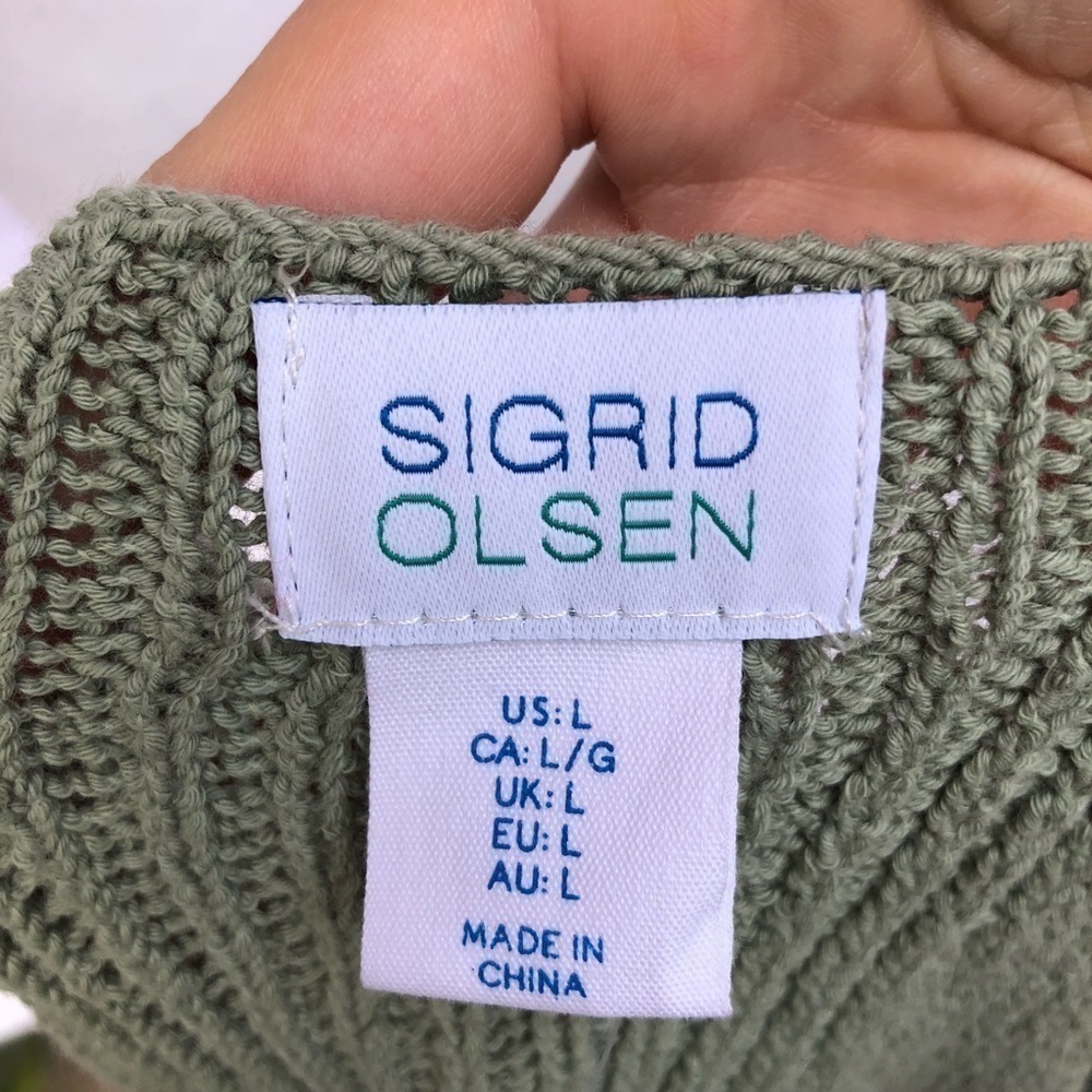 Sigrid Olsen Sweater Shell NWT Tank Top Green Medium Large - Picture 6 of 9